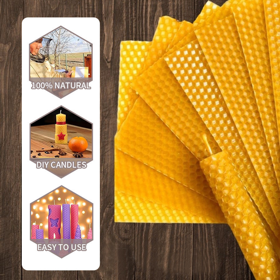 Candle Supplies Kit - 10/20/30pcs Natural Beeswax Sheets For Candle