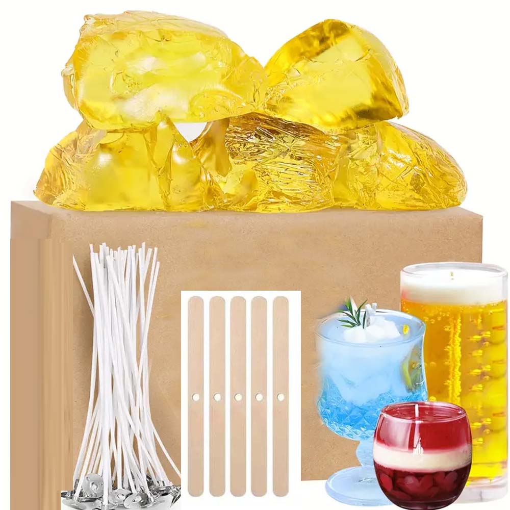 200g Yellow Clear Gel Jelly Wa - đánh giá và giá Candle Supplies Kit
