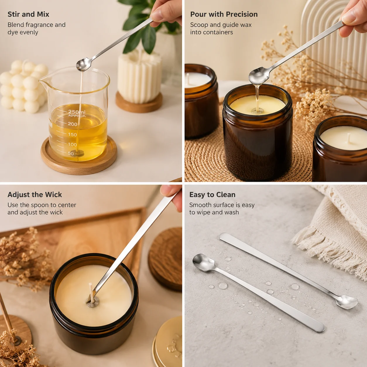 1/2PCS Stainless Steel Candle  - đánh giá và giá Candle Supplies Kit