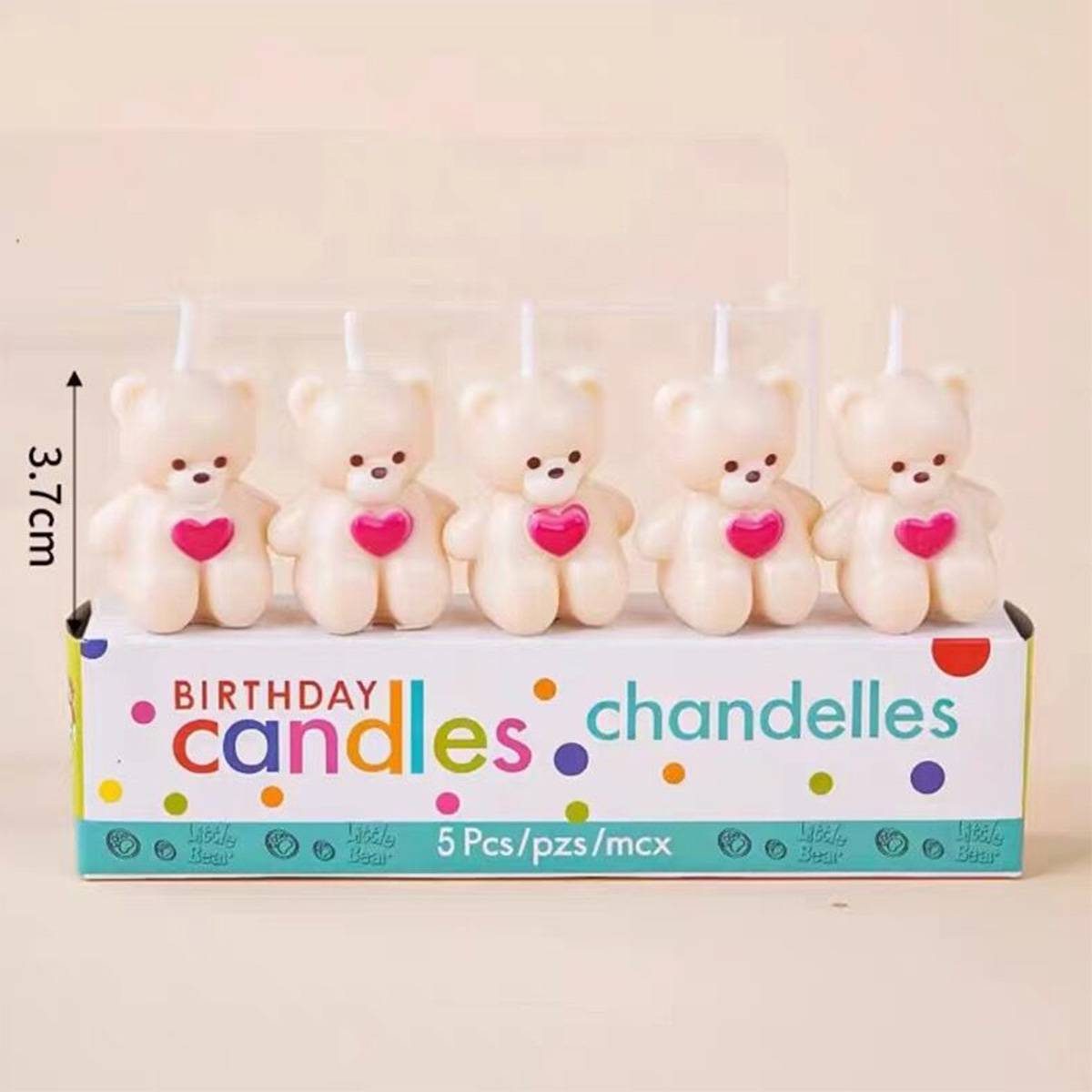 5pcs Cartoon Hug Bear Candle S - đánh giá và giá Candle Supplies Kit