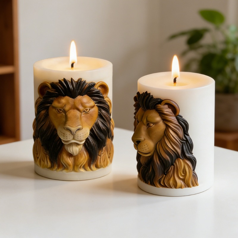 Animals Lion Candle Molds Sili - đánh giá và giá Candle Supplies Luxury